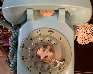 Vintage Turquoise Telephone