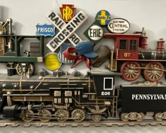 Large number of Railroad and Model Train Signage Items.