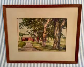 Luigi Lucioni  C. 1938  Red Barn