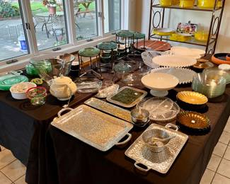 Holland & Boone Pewter and a Large Selection of Serving Pieces