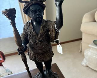 Bronze Blackamoor Candle Holder