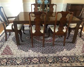 Henredon Dining Table, 6 Chairs
