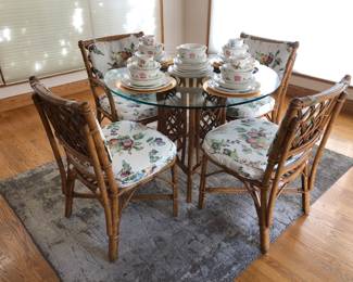 Cane& Glass Breakfast Set, Rug