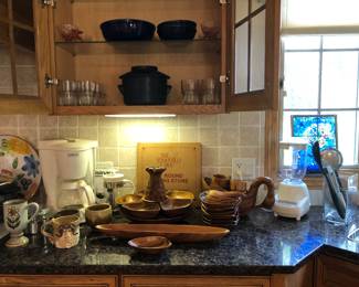 Wood Items, Blender, Coffeemaker