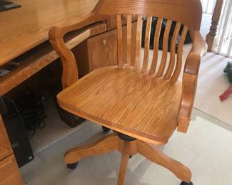 Oak Chair on Casters, Mat