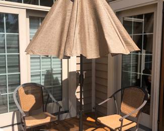 Umbrella, Stand, Swivel Chairs