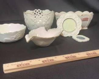 Classic Lenox decorative vessels and photo frames 