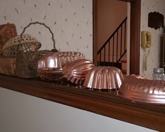 Longaberger Hand Woven Basket and Jello Molds