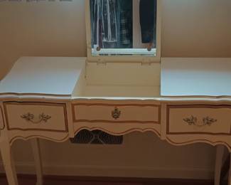 MCM French Provincial Desk with Raise up Mirror/Drawers