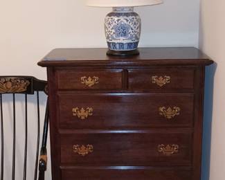 Black Rocking Chair w Gold Trim