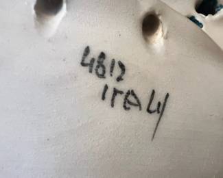 Capodimonte Hand Painted Cherub Porcelain Trinket Dish - Made in Italy 