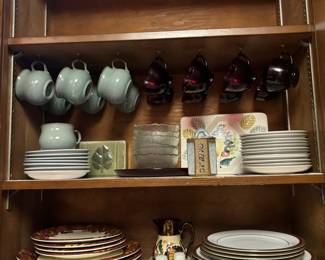 Crate & Barrel "Volante" - 4 Salad Plates, 4 Dinner Plates, Set of 6 Fleur Tempered Glass Round Dessert Bowl