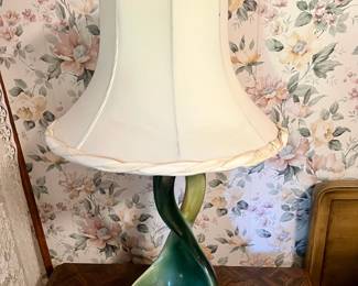 Mid Century Modern Green Biomorphic Sculpture Lamp