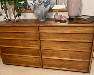 Drexel Mid Century Modern Furniture Set - Desk, Dresser with Mirror