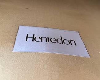 Henredon Gold/Cream Striped Arm Chair with Ottoman