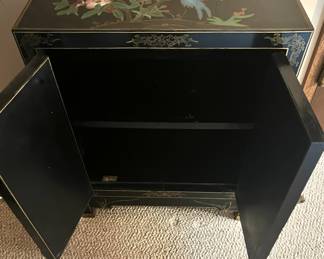 Japanese Black Lacquer Cabinet