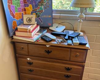 Four drawer wood dresser and more