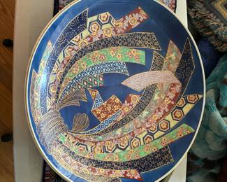 Gold Imari Hand Painted Asian Porcelain Platter JP