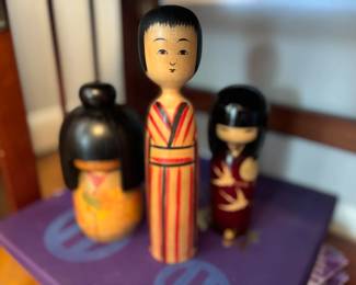 Vintage Japanese Kokeshi Dolls; super cool