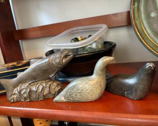 Alaskan Soap Stone Carved Figurines