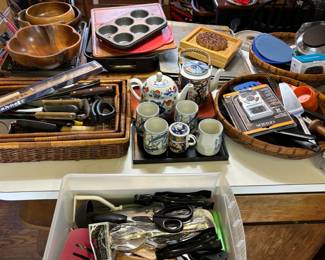 Knives, tea service, baking items and more