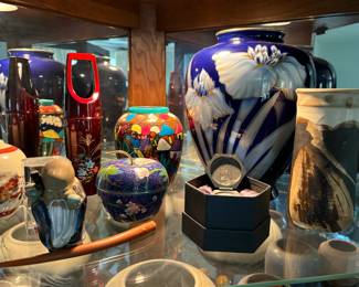 Collectible porcelain and cloisonne