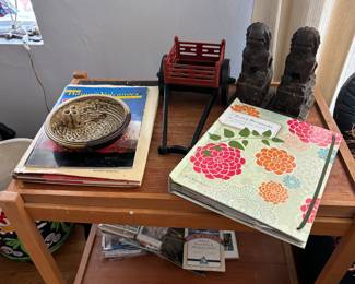 Foo Dogs and a cool folding bar cart