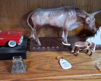 Longhorn steer clock 