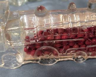 Glass Train Candy Container