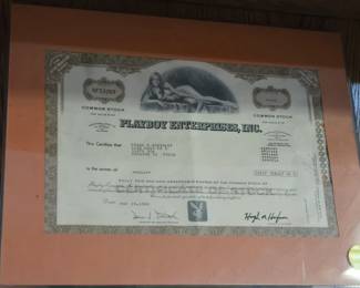 Playboy Stock Certificate 