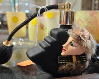Art deco lady perfume bottle 