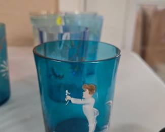 Mary gregory style tumbler