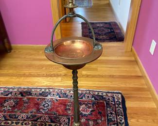 Cigar smoking stand. Brass and copper and heavy!  