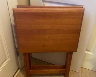 Four Wooden TV Tables