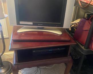 TV Table with Lazy Susan Top