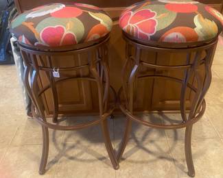 Two Sturdy Bar Height Stools