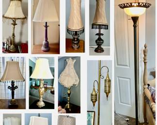 Victorian antique floor lamps
and table lamps $10 up to $25
