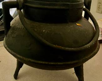 Cast-iron three legged pot $15
