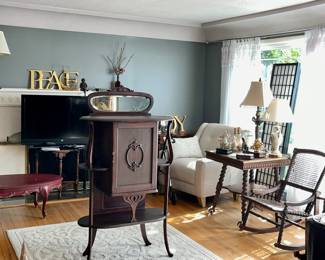 Music sheet organization covered very unique and rare $150
Designer white chair for resting sitting $45