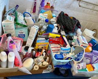 Lots of beauty products bathroom items 50 Cent cents up to a dollar