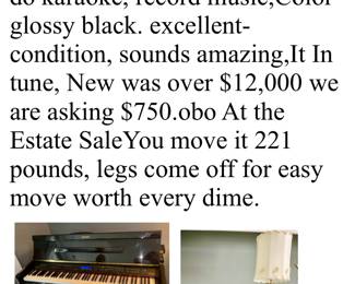 baby Grand piano $500