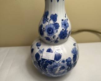 Blue & White Delft Gourd Vase