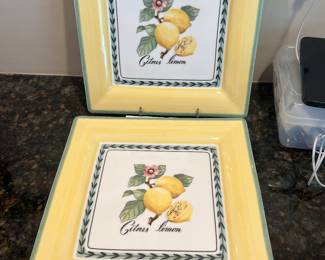 Villeroy and Bach Citrus Limon Square Plates