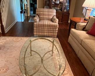 Glass & Brass Cocktail Table