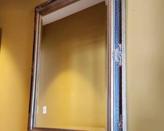 Gold crackle mirror