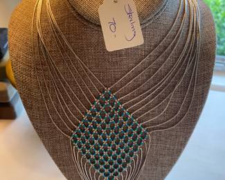 $70 - Liquid Sterling necklace and turquoise 