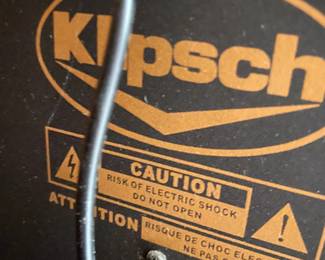 #28 $300 set of 3 Klipsch speakers with sound woofer