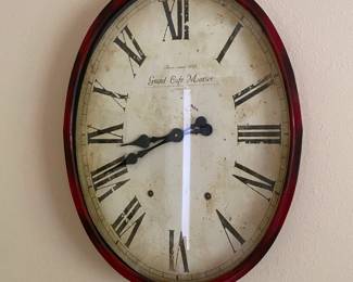 #61 $46 Grand Cafe Marsot wall clock metal 22x34