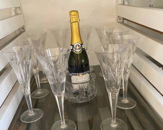 #71 11 Waterford flutes Love/Peace