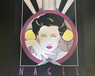 $200 Patrick Nagel poster Art Deco Holywood 24x36